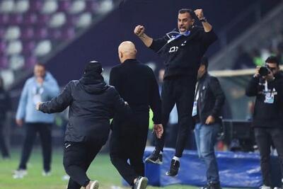 قاب ویژه؛ خوشحالی دستیار منصوریان در ارتفاع بالا!