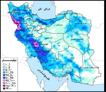  پیش‌بینی بارش‌های گسترده در کشور
