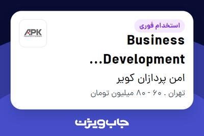  استخدام Business Development Professional در امن پردازان کویر