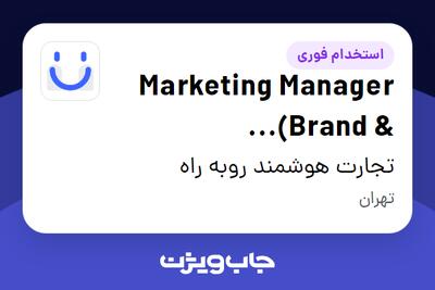  استخدام Marketing Manager (Brand   Performance) در تجارت هوشمند روبه راه