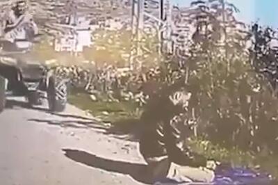  فیلم/ زیر گرفتن نمازگزار فلسطینی توسط یک شهرک نشین