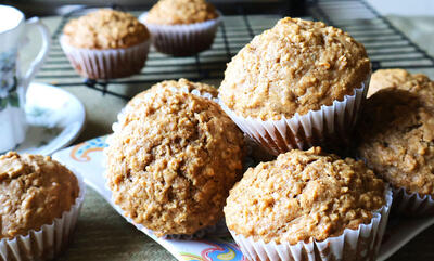  طرز تهیه مافین جو دو سر پرک؛ رژیمی و ساده