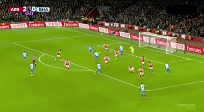 ویدیو: گل اول برایتون به آرسنال توسط گومز - پارس فوتبال