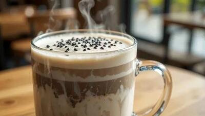  طرز تهیه لاته کنجد سیاه؛ نوشیدنی پرطرفدار کره‌ای