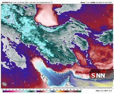 کاهش شدید دما در سراسر کشور
