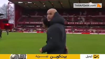 عصبانیت پپ گواردیولا از نزدیک شدن فلیم‌بردار به او پس از دیدار با ناتینگهام فارست