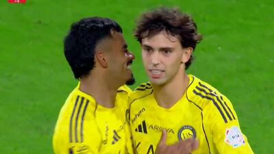 گل سوم النصر به الاخدود (ژوائو فلیکس)