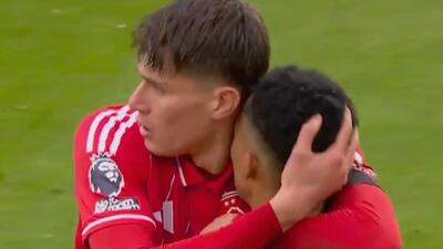 گل اول ناتینگهام فارست به منچسترسیتی (هاتچینسون)