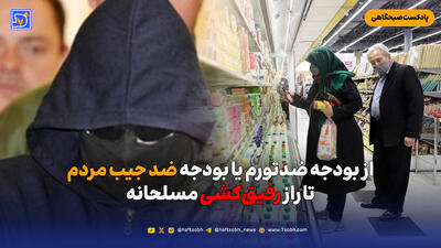  از بودجه ضدتورم یا بودجه ضد جیب مردم تا راز رفیق‌کشی مسلحانه