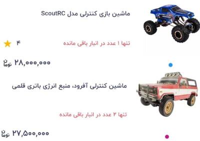 قیمت ماشین کنترلی بالاتر از تصور! / فقط یک خودروی کنترلی = حقوق تمام‌وقت دو ماه یک کارگر ساده! آیا این منصفانه است؟