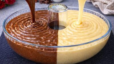  طرز تهیه کیک ۲ رنگ پوک فقط در ۵ دقیقه / وقتی وقت نداری زود درست میشه