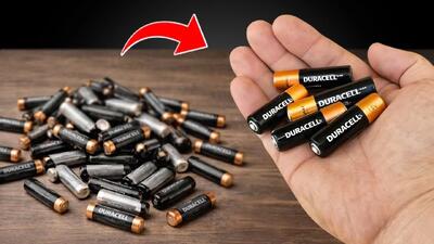  باتری قلمی تمام شده را دور نریزید / نحوه احیا و استفاده مجدد از باتری های قلمی