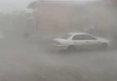 ببینید / رگبار استوایی و بارش تگرگ شدید در شوشتر