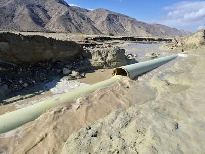 خط انتقال آب سد سلمان فارسی به مناطق جنوب فارس دوباره شکست