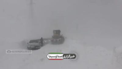 امدادرسانی راهداران در گردنه چری کوهرنگ + فیلم