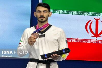  دارنده مدال برنز جهان تکواندو: تلاش و استمرار؛ رمز ماندگاری در مسیر حرفه‌ای ورزش است