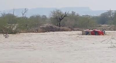 جان باختن یک نفر در سیلاب پارسیان