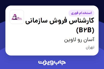  استخدام کارشناس فروش سازمانی (B2B) در آسان رو لاوین