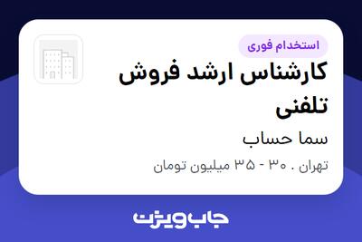  استخدام کارشناس ارشد فروش تلفنی - خانم در سما حساب