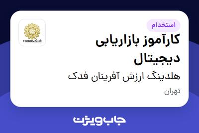  استخدام کارآموز بازاریابی دیجیتال در هلدینگ ارزش آفرینان فدک