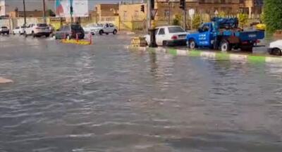  آبگرفتگی معابر در گناوه