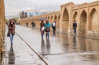  اصفهان بارانی شد