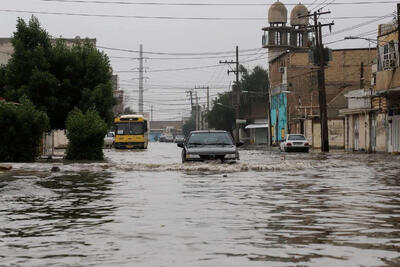بارندگی شدید؛ 9 شهرستان خوزستان را آب‌گرفت