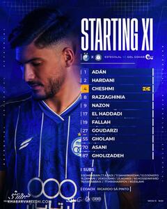 ترکیب نهایی استقلال مقابل گل گهر؛ کوشکی نیمکت‌نشین شد، نازون فیکس - پارس فوتبال