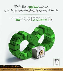  خیز بلند «تداوم» در سال ۱۴۰۴؛ رشد ۲۸۰ درصدی دارایی‌های «تداوم» در یک سال