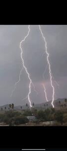 صحنه‌ای کم‌نظیر از آسمان مسجدسلیمان