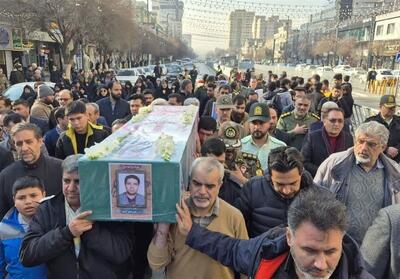 پیکر مطهر جانباز شهید «علی اصغر آدینه» در مشهد تشییع شد تصاویر - تسنیم