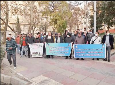 تجمع رانندگان استیجاری ایثارگر مقابل سازمان امور استخدامی