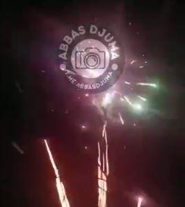 نورافشانی روس‌ها پس از تصرف شهر دیمیتروف