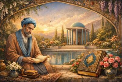 با سعدی در گلستان : بگرد در همه اسبابِ مِلک و هستیِ او / که هیچ چیز نبینی حلال جز خونَش (+صدا)