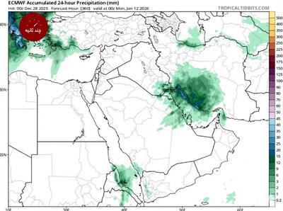 پیش‌بینی سه موج بارشی در دو هفته آینده