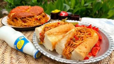  آموزش ساندویچ ماکارونی / طعمی نوستالژی و دلچسب
