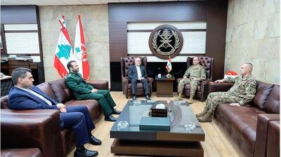 سفیر ایران با وزیر دفاع و فرمانده ارتش لبنان دیدار کرد