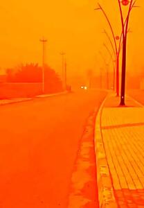 ببینید| آسمان غرب عراق سرخ شد