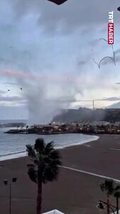 گردباد دریایی در سواحل اسپانیا خساراتی بر جا گذاشت