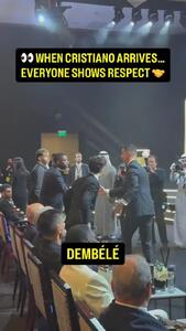 ویدئو: استقبال اسطوره‌ها از رونالدو در گلوب ساکر