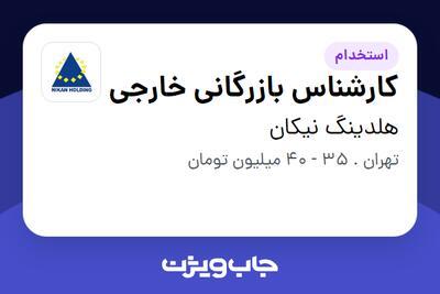  استخدام کارشناس بازرگانی خارجی - خانم در هلدینگ نیکان