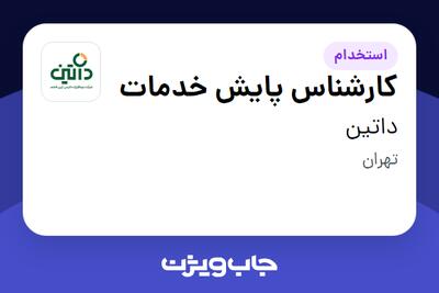  استخدام کارشناس پایش خدمات در داتین