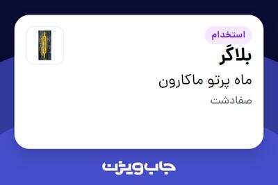  استخدام بلاگر - خانم در ماه پرتو ماکارون