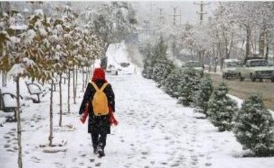  تعطیلی مهدکودک، پیش‌دبستانی‌ و مدارس ابتدایی استان همدان/کولاک شدید برف در گردنه‌های همدان