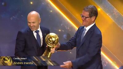 ویدئو: جایزه اسطوره بارسا در گلوب ساکر 2025‏ - پارس فوتبال