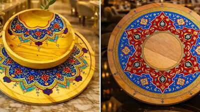  تحول دکوراسیون با سینی چوبی اسلیمی: 15 روش هوشمندانه برای زیباتر کردن هر فضا