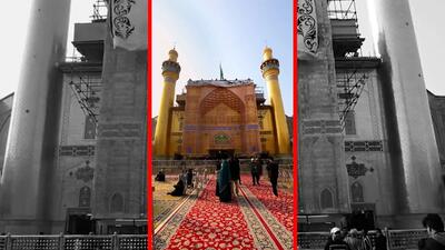  فیلم آماده‌سازی حرم علوی برای ولادت امیرالمومنین