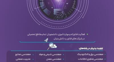  فراخوان مرحله دوم طرح دستیار فناوری برای دانشجویان منتشر شد