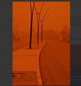  آسمان غرب عراق به رنگ سرخ درآمد