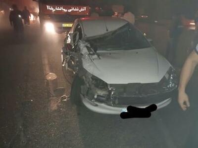 تصادف شدید و مرگبار پژو ۲۰۶ در جاده دماوند